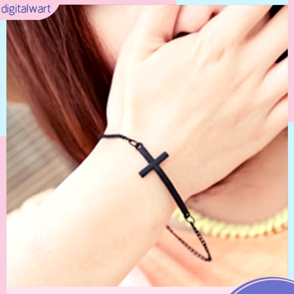 Lắc tay hợp kim mặt chữ thập thời trang cho cả nam và nữ