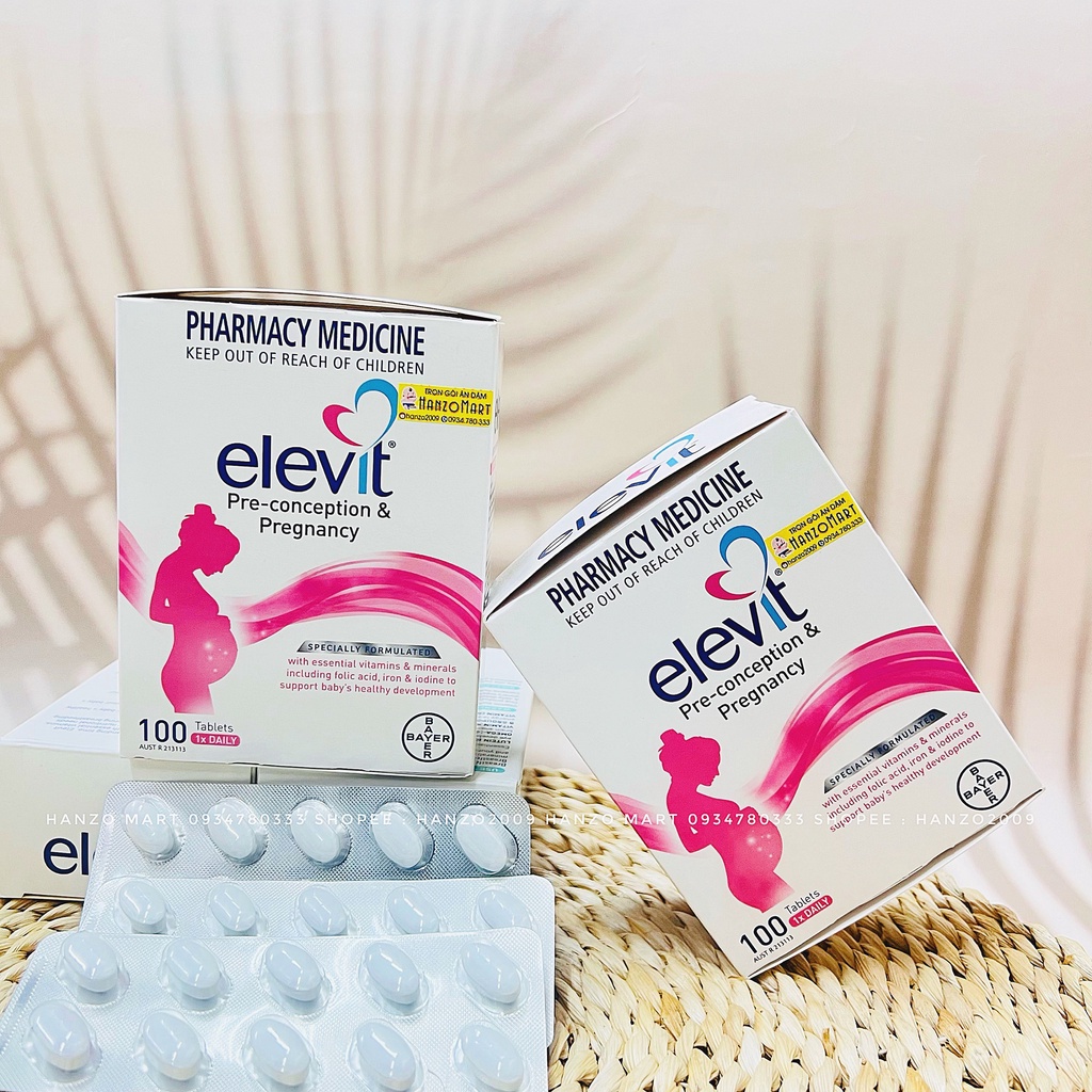 Elevit bầu Úc - Vitamin Tổng Hợp cho bà Bầu 100 viên