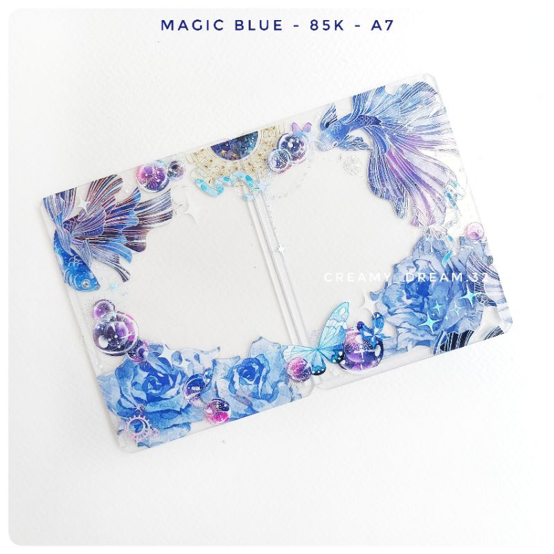 Creamy_dream.32 l Top decor sticker couple khung đựng thẻ trang trí đôi size A7