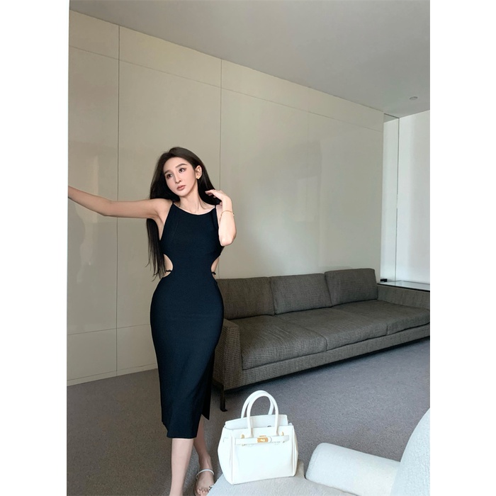 Đầm dài DUNEA hở vai nhấn eo quyến rũ thời trang cho nữ