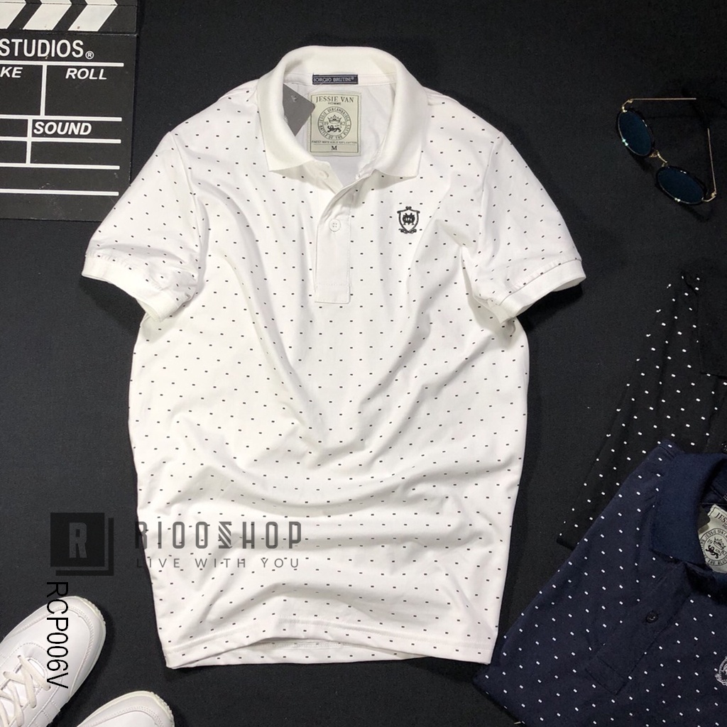 Áo thun nam có cổ chấm bi đẹp Masi cao cấp mới RCP006 - áo polo nam cotton Riooshop