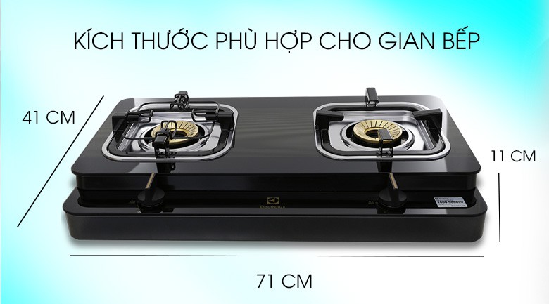 Bếp gas đôi Electrolux ETG727GKR Hàng Trưng Bày- đánh lửa mengato  tiết kiệm gas 20%