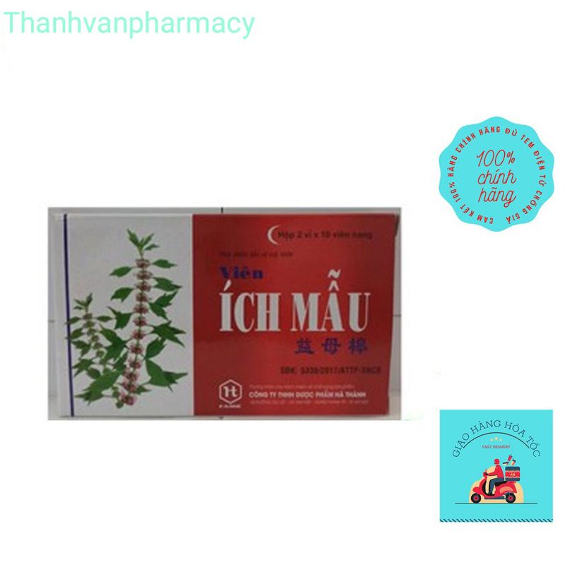 Viên Uống Ích Mẫu Hộp 20 Viên Điều Hoà Kinh Nguyệt