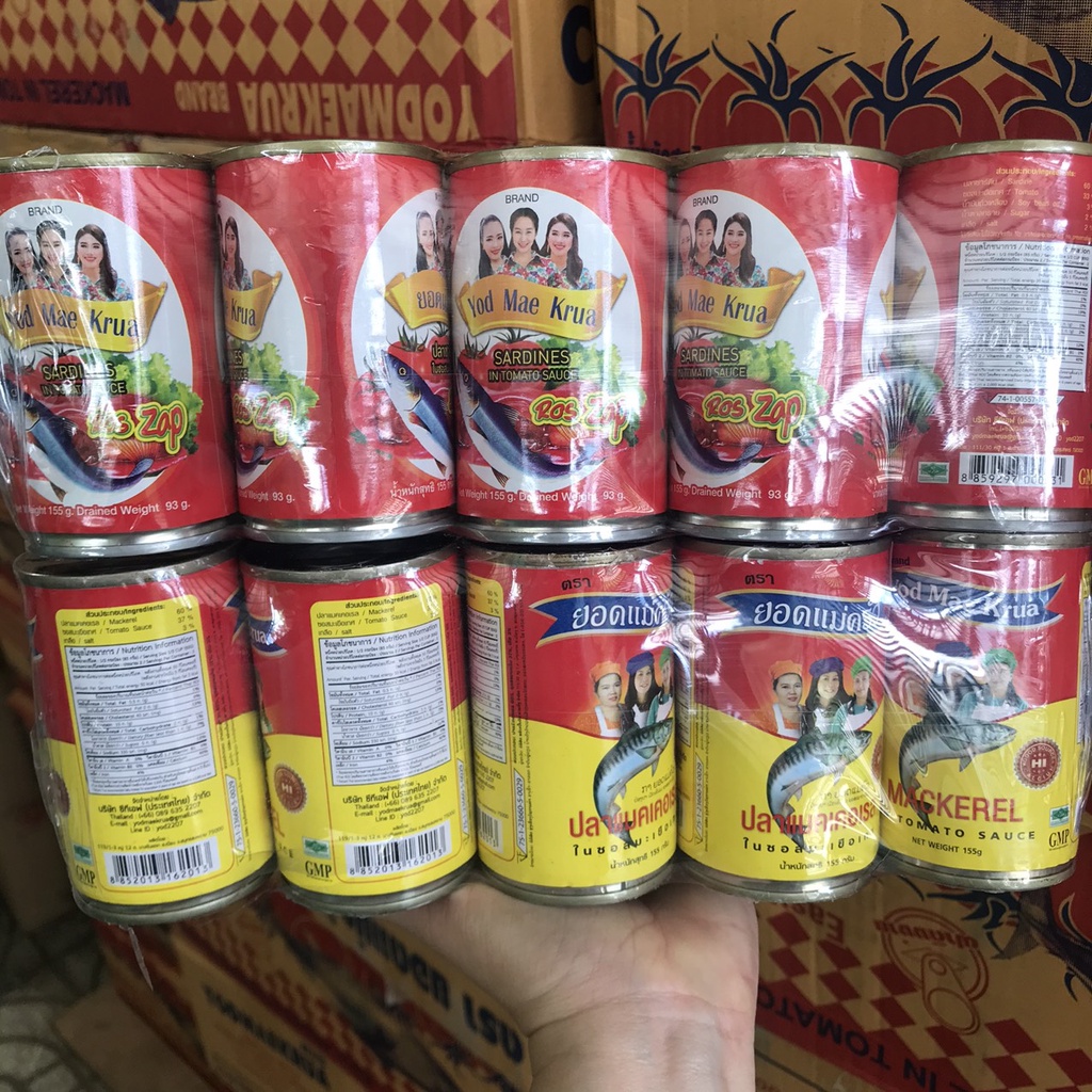 Combo 10 Hộp Cá sốt cà 3 Cô Gái Nội địa Thái Lan 155g/ hộp