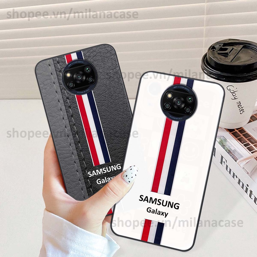 Ốp Xiaomi Poco X3 / Poco X3 Pro in giả da phong cách thể thao, cá tính, thời trang