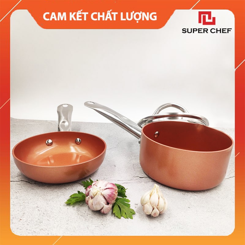 Bộ Nồi Chảo Chống Dính Ceramic Super Chef Cao Cấp, Siêu Bền