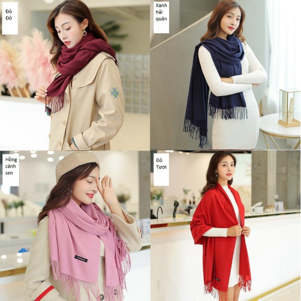 HÀNG CAO CẤP Khăn Quàng cổ Cashmere Mềm Mịn Chất Đẹp