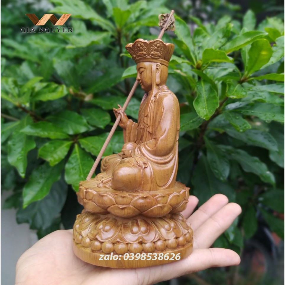 Tượng phật Địa Tạng Vương bồ tát gỗ bách xanh - CHẤT LƯỢNG TUYỆT ĐỐI