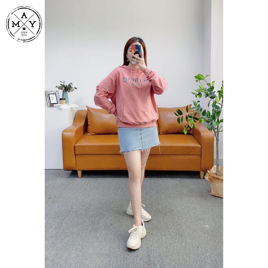 Áo Hoodie Thu Đông MAY.SINCE2011 Thiết Kế Dáng Suông Không Kén Người Mặc Chất Nỉ Mềm Mại Thoải Mái MAN05-0496