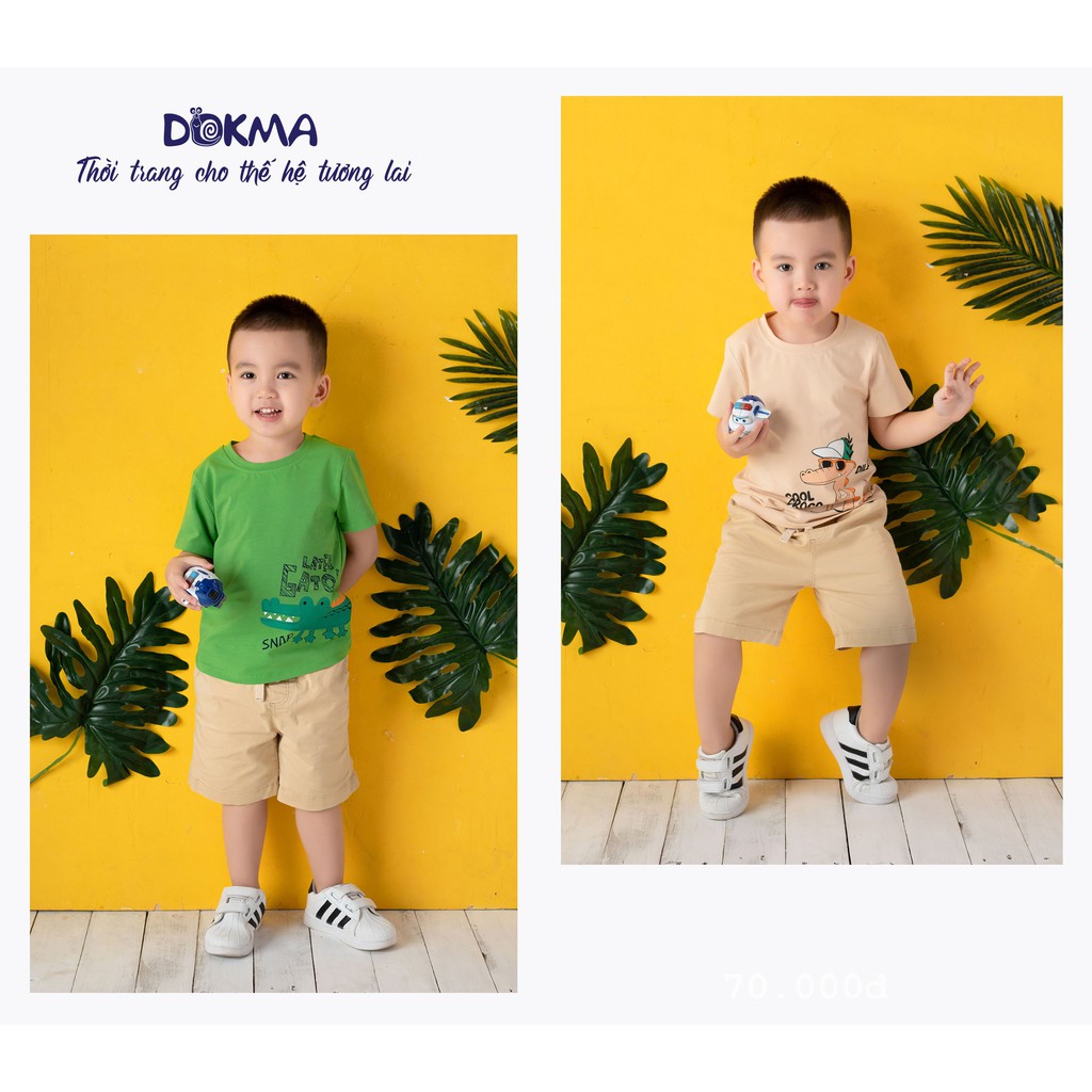 DA689 Áo cổ tròn cộc tay Dokma (2-6T)