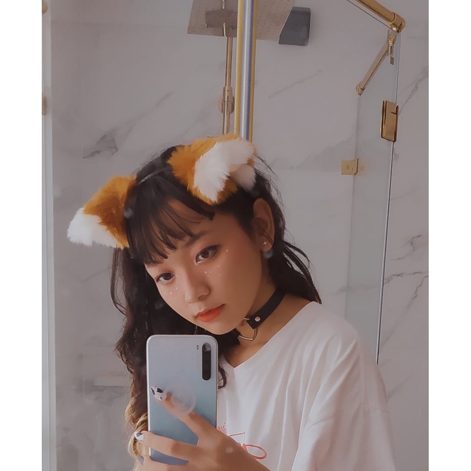 Sale tồn kho băng đô tai cáo Cosplay lông xù cực đẹp phong cách Nhật Bản