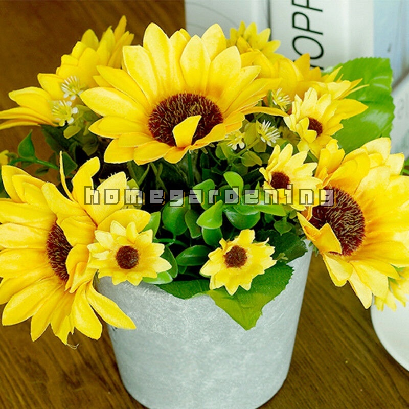 1 Bó 24 Hoa Hướng Dương Nhân Tạo Bằng Nhựa
