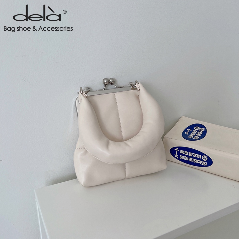 Dela Túi Xách Đeo Chéo Có Khóa Kẹp Dây Xích Thiết Kế Mới Mùa Xuân Phong Cách Hàn Quốc Cho Nữ