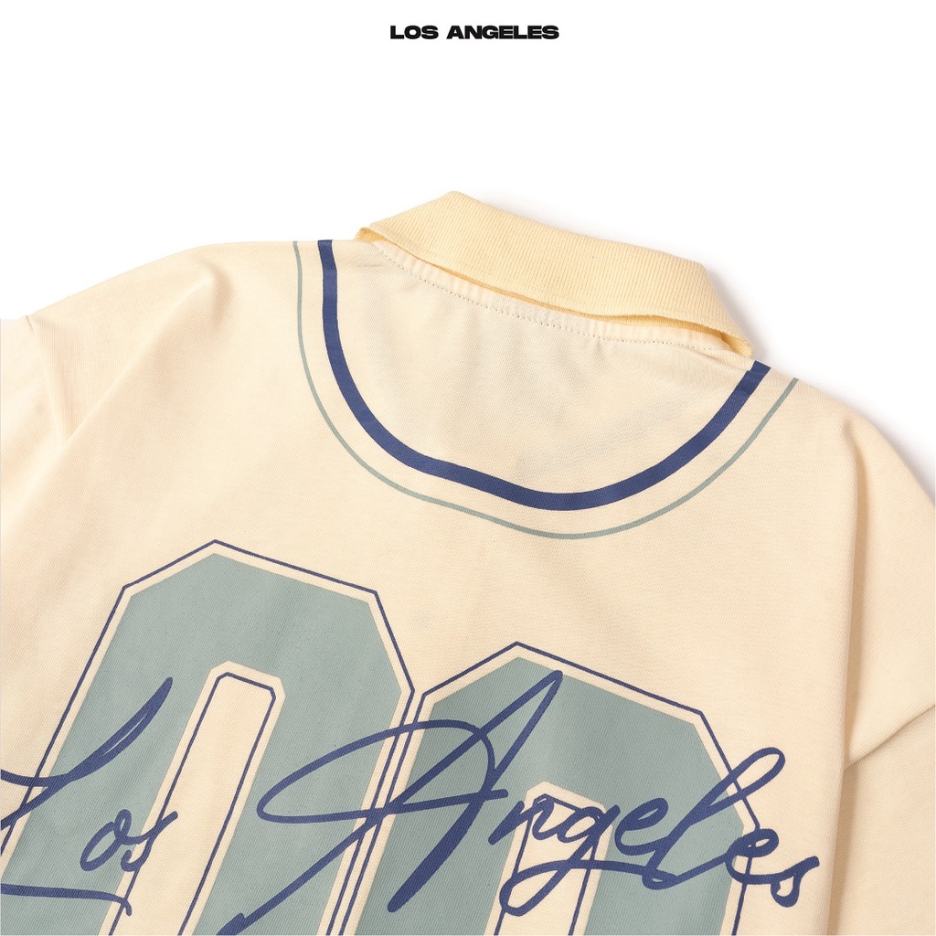 Áo polo local brand By Unispace tay lỡ form rộng unisex nam nữ cotton bóng chày