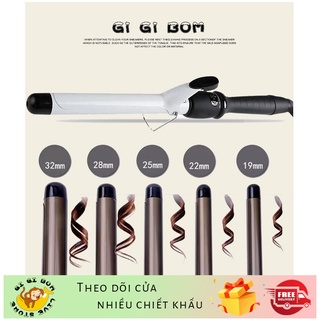 GiGiBomstore máy uốn tóc tự động 22 25 28 32mm Tạo Nhiều Kiểu Tóc Máy Uốn Tóc Lược Điện Ceramic Magic Kích Thước