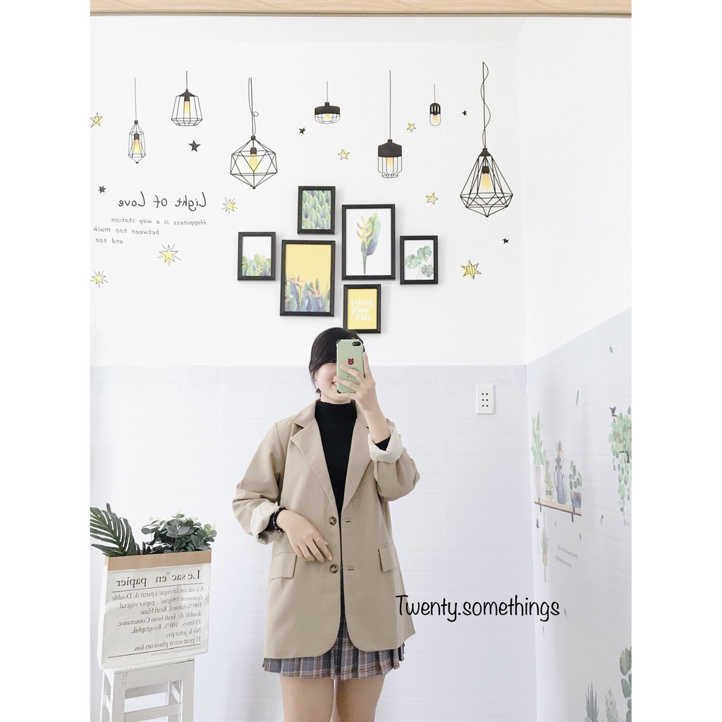 ÁO BLAZER NÂU TÂY HÀN QUỐC 2 LỚP (ảnh thật/sẵn/video) | BigBuy360 - bigbuy360.vn