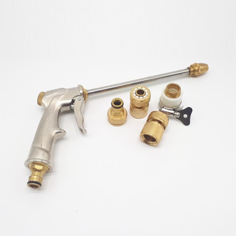 Bộ phụ kiện tưới cây, Rửa xe 5 món đồng TAD-5132, Bộ vòi tưới cây bằng đồng VOI-17