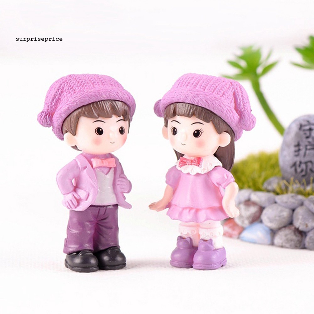 Bộ 2 mô hình bé trai/bé gái trang trí để bàn diy