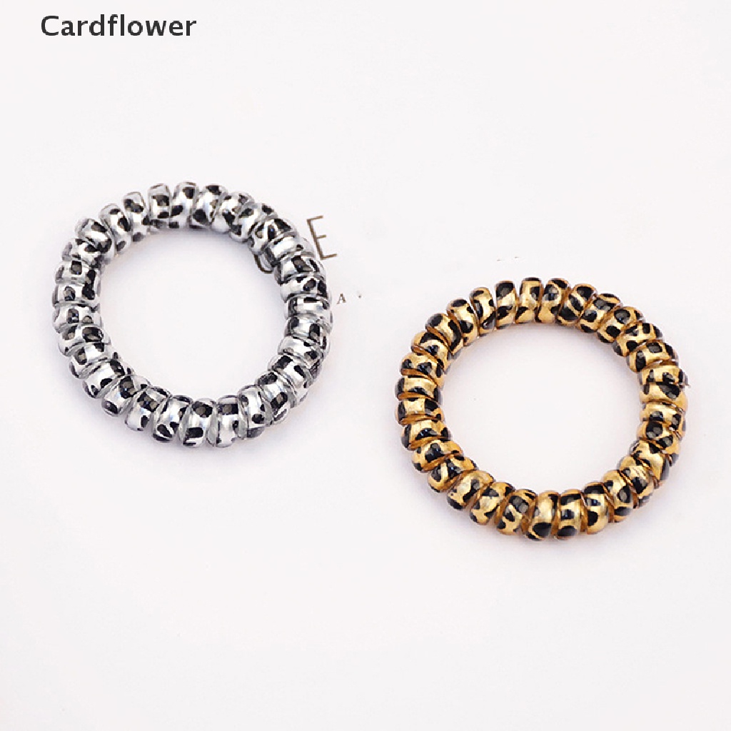 1 Dây Cột Tóc Dạng Xoắn Họa Tiết Da Báo