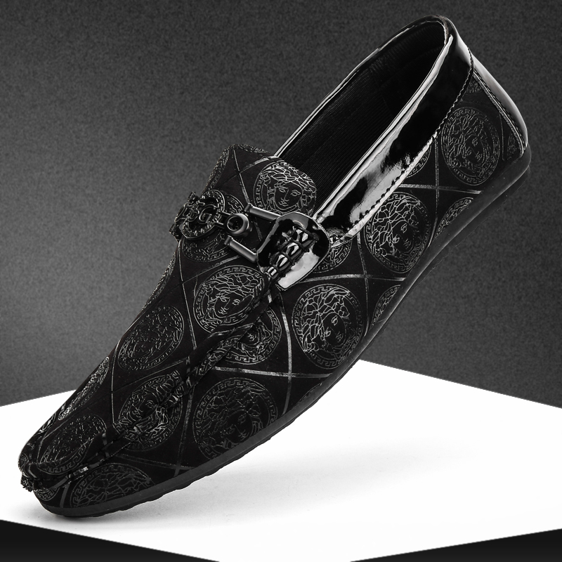 Giày lười VERSACE cho nam da lộn thời trang