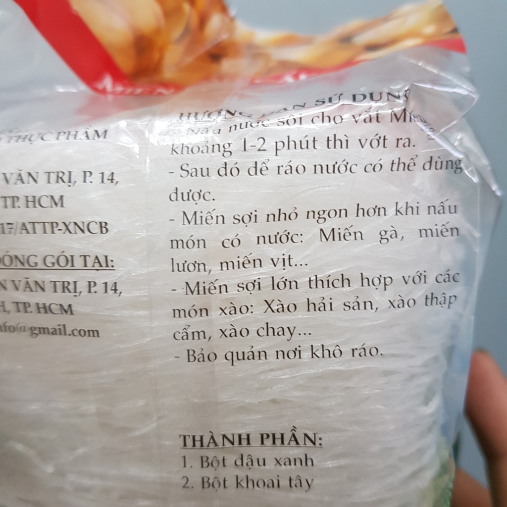 Miến đậu xanh khoai tây Long Khẩu 200g