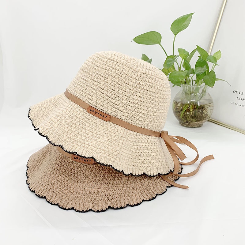 Nón Tai Bèo Thoáng Khí Đính Nơ Phong Cách Nhật Bản