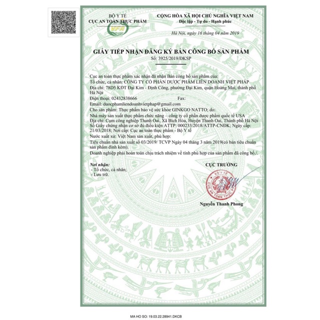 Ginkgo Natto Q10 Tăng cường lưu thông máu, giảm các di chứng sau tai biến