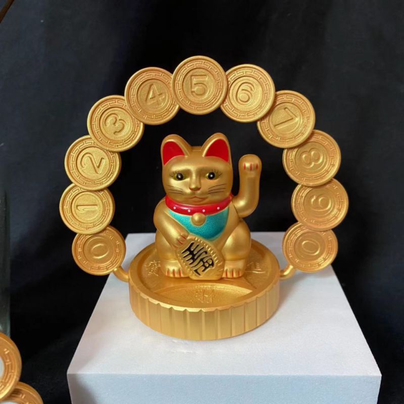 Mèo chiêu tài phong thủy sử dụng năng lượng mặt trời , kèm dán số điện thoại