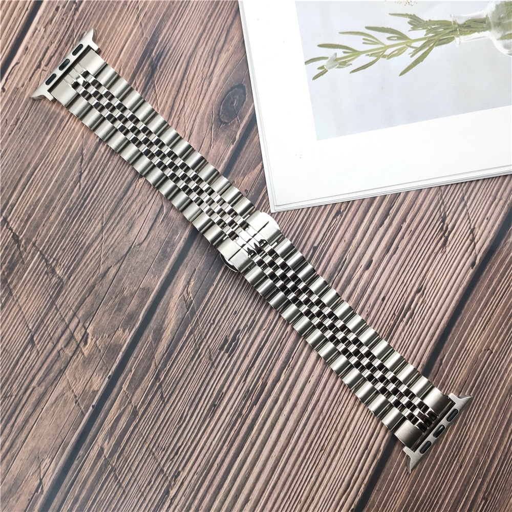 Dây Đeo Inox + TPU Cho Đồng Hồ Thông Minh Apple watch 45mm 44mm 42mm 41mm 40mm 38mm se 7 / 6 / 5 / 4 / 3