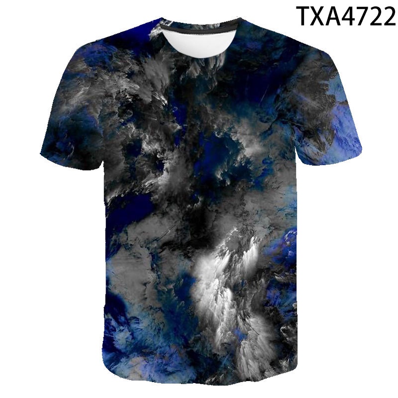 Áo Thun In Họa Tiết Bầu Trời Sao Mây 3D Thời Trang Đường Phố Cho Nam Và Nữ XS-3XL