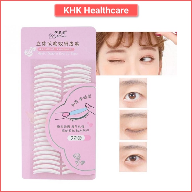 Set 72 miếng dán kích mi sử dụng dễ dàng tiện lợi Yizhilian