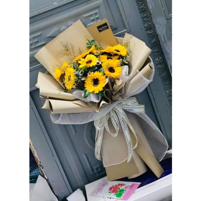 Bó 20 bông hướng dương sáp