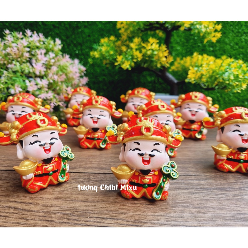 Tượng chibi Thần Tài Như Ý Cát Tường 6cm cao cấp