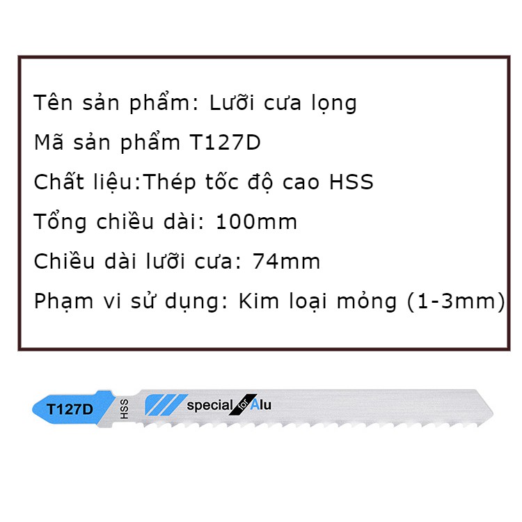 Lưỡi cưa lọng gỗ, sắt T144D T244D T127D chất liệu Thép carbon (lẻ 1 chiếc)