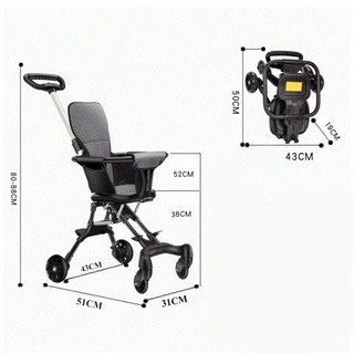 Xe đẩy 2 chiều, xe đẩy du lịch khung hợp kim chắc chắn cho bé, bảo hành 1 năm