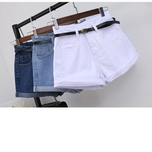 Quần Đùi Jean Cạp Cao Gập Gấu | BigBuy360 - bigbuy360.vn