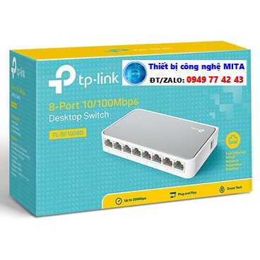 Bộ chia mạng Switch: TP-Link TL-SF1008D - 8 Port 10-100Mbps. Hàng chính hãng - Có xuất hóa đơn điện tử