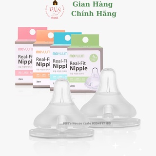 Núm ti bình sữa cổ rộng Moyuum Hàn Quốc/ núm moyuum size 2/3/4- lắp được bình grosmimi,bebepick