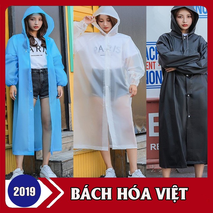 Áo Mưa Măng Tô, Áo Mưa Trong Suốt Chống Thấm Thời Trang Hàn Quốc TP002