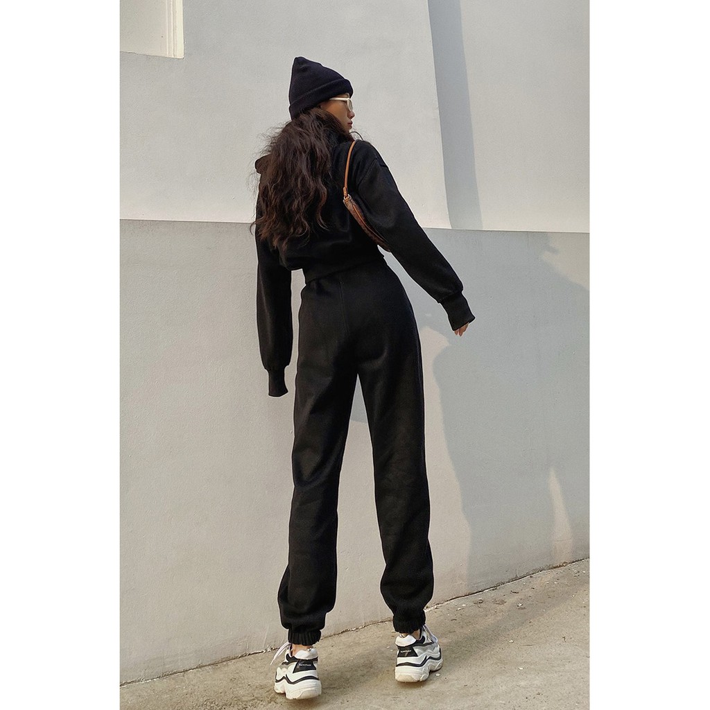 Quần Jogger nữ Nori Pants QJG001 dài ống rộng bo gấu nỉ bông trendy, thoải mái, dễ phối đồ - Uni By Heart | BigBuy360 - bigbuy360.vn