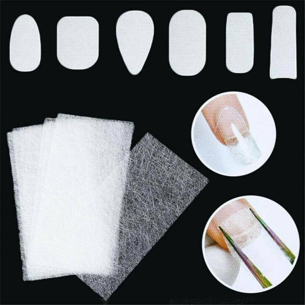 Set 10 miếng dán sợi thủy tinh nối dài móng tay không dệt