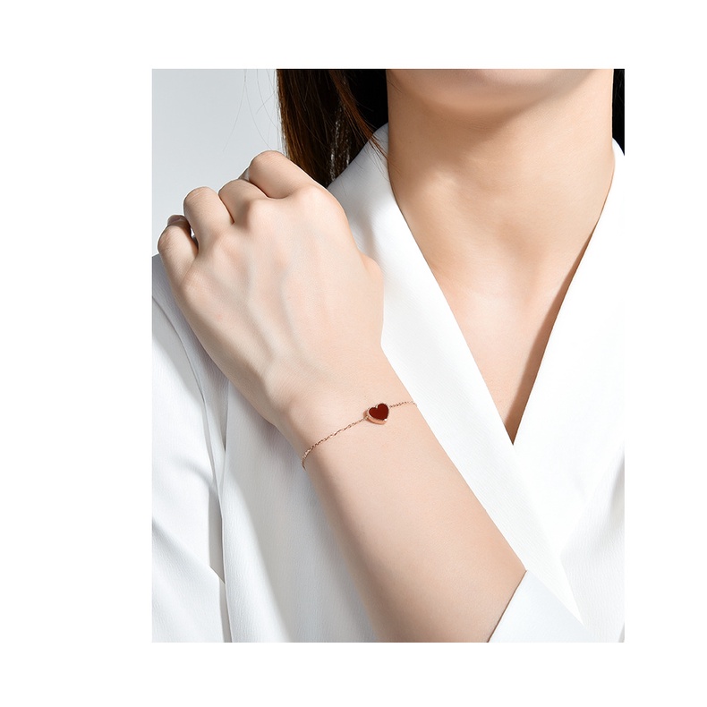 Vòng tay lắc tay nữ titan 2 mặt đen đỏ H13-108 - CAM KẾT KHÔNG GỈ, KHÔNG BAY MÀU - BẢO HÀNH 12 THÁNG