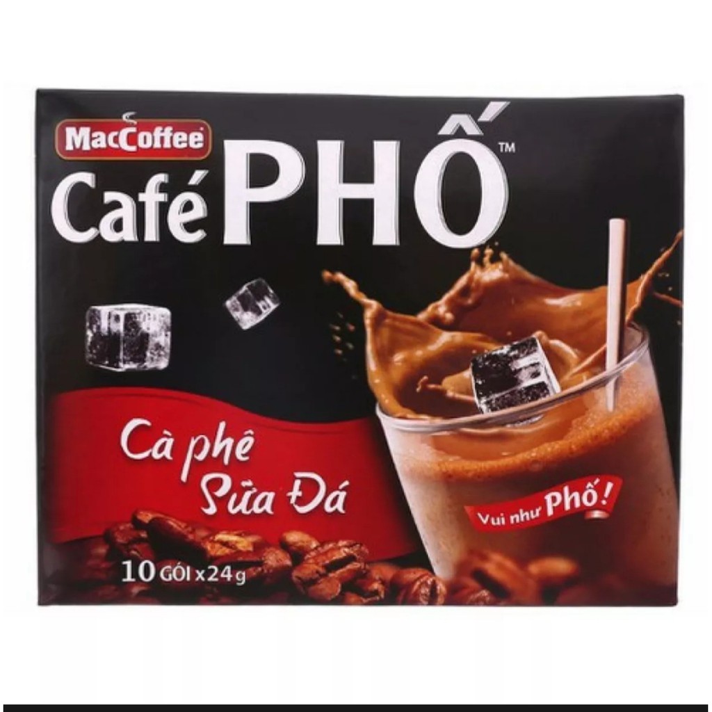 COM BO 1 HỘP CÀ PHÊ PHỐ SỮA ĐÁ + ĐEN ĐÁ TẶNG BÌNH GIỮ NHIỆT CAO CẤP