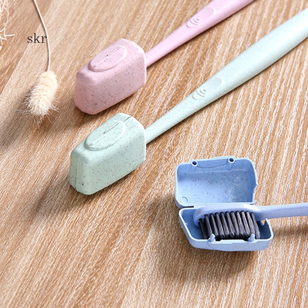 Set 4 Đầu Bọc Bảo Vệ Bàn Chải Đánh Răng Bằng Nhựa Tiện Dụng Khi Đi Du Lịch