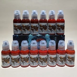 Mực xăm tattoo World Famous tông màu ĐỎ chai 1oz