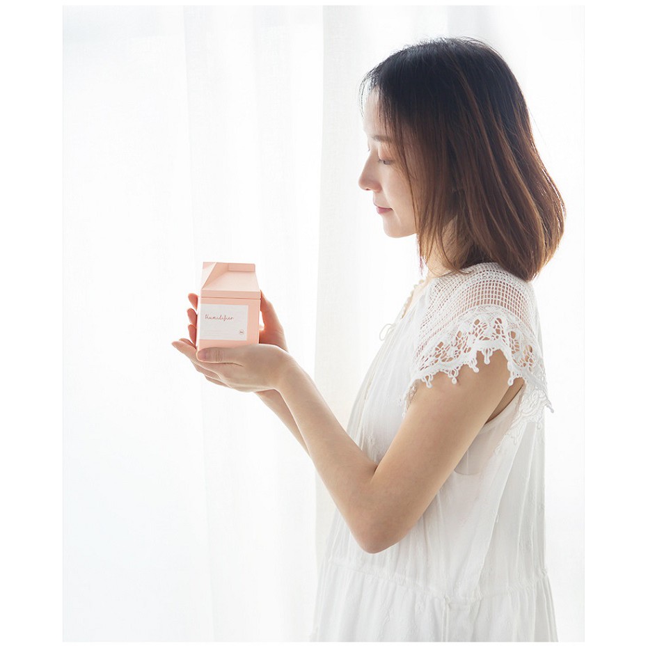 Máy Phun Sương ❤️FREESHIP❤️Máy Tạo Ẩm Mini Hình Hộp Sữa Sạc Usb Tiện Dụng