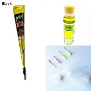 Set 3 Sp gồm 1 tuýp mực henna 1 Lọ tinh dầu henna và 1 bộ kit vẽ henna