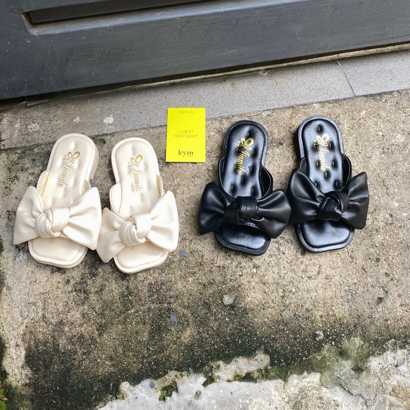 Giày dép mũi vuông quai nơ cho bé gái G829