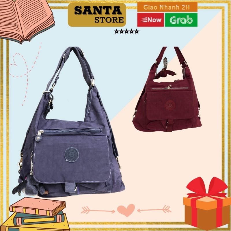 Túi vải đeo vai nữ Kipling KL669 Túi tote xách tay đeo chéo đẹp size to đi làm đựng đồ du lịch thời trang SANTA STORE