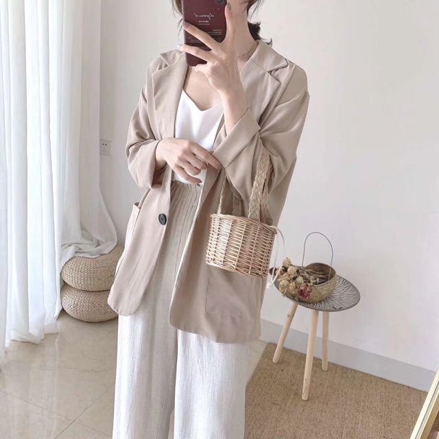 Áo blazer đũi mềm | BigBuy360 - bigbuy360.vn